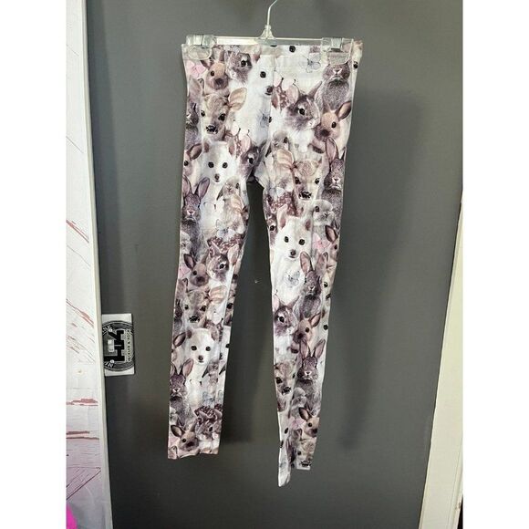 H&M bunny animal print leggings size 8 9 years easter - Picture 1 of 3